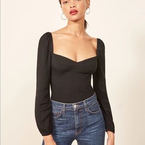 🖤Reformation Reign Black Top, size 4